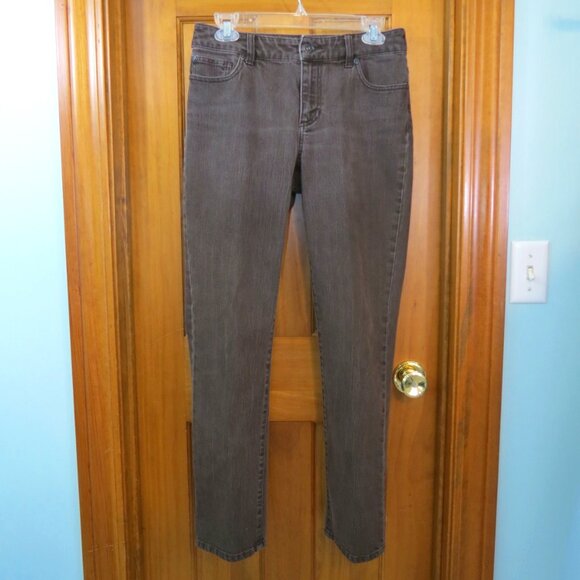Chico's Brown Platinum Denim Jeans Size 0 Short - Picture 1 of 8